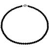 inSCINTILLE Collana Donna Perle con Chiusura in Acciaio Inossidabile | Collana Uomo Perline Multicolore | Vari Diametri | Confezione Regalo Inclusa (Nero, Diametro Perle: 8 mm)