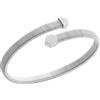 Breil, Collezione Gleam, Bracciale Donna, in Acciaio Lucido, Glam e Comodo da Indossare, con un Finalino Esagonale e un Finalino Semi-esagonale, Size M, 59 x 46 mm, Gioielli Donna e Ragazza