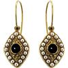 Mokilu' - Gioielli - Orecchini Vintage - Donna - Ottone dorato 24kt - Pietra Onice - Perle