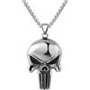 Sopodbacker Collana Uomo Donna Gioielli Ciondolo Pendente Necklace Retrò Punk Punisher Cranio Uomo Ciondolo Collana