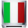 Elements ELEMENTO BANDIERA ITALIA ORO BIANCO E SMALTO