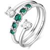 Brosway Anello da donna di Brosway della collezione Fancy della linea Life Green. Anello in argento 925 rodiato, e zirconi verdi misura 14 trendy cod. FLG135C