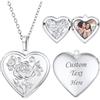 U7 Collana con Foto Personalizzata Donna Cuore Apribile Acciaio Inossdabile