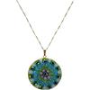 LE GEMME DI VENEZIA Collana Donna Con Pendente Murrina Milefiori Venezia In Vetro Originale Di Murano E Argento 925 Colore Oro Diametro 36N OR (COLORE 19)