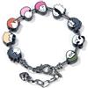 SONGCHANGJEWELRY Braccialetto con ciondoli JJK fai da te, 9 facce mini anime in stile Chibi, Gojo, Yuji, Sukuna, Panda e altro, catena in lega rimovibile per fan e collezionisti