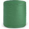 Bepouf - Poggiapiedi Rotondo Morbido in Ecopelle con Imbottitura in Palline di Polistirolo, Poggiapiedi adatto per Camera e Salotto - Dimensione 50x50 (Verde, 50x50 cm)
