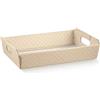 Generico 31x22x9 cm Cesto Vassoio per BOMBONIERA | Ideale per Trasporto E per Composizione CESTI Fai da Te (Nudo Matelasse)