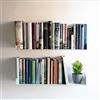 MILUKA Set di 2 Mensole da Muro Design 60 cm | Libreria Sospesa da Parete | Mensola Porta Libri Modulari con Effetto Invisibile | Scaffale Salvaspazio in Metallo Bianco