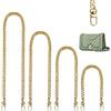 Libershine Catena per Borsa, 4 Pezzi Catenine per Borsa a Tracolla in Metallo, Oro, 30 cm, 60 cm, 100 cm, 120 cm