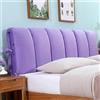DEVINK Cuscini Testiera Letto Matrimoniale Imbottita, Copri Testiera Rimovibile E Lavabile, Addensato Cuscini Grandi Per Testata Letto Anti-Collisione Legno/Ferro/Pelle Copertura(160x60cm,Light Purple)