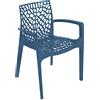 GBSHOP Sedia Poltrona Traforata Moderna da Interni/Esterni con braccioli (Ordine Minimo 2 Pezzi)
