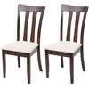 Mendler Set 2X sedie Cucina Sala Soggiorno HWC-G46 Legno massello - Struttura Scura Cuscino Beige