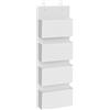 SONGMICS Organizer Armadio da Appendere Dietro Porta, Portaoggetti con 4 Tasche, Organizzatore da Porta per Camera da Letto, Ufficio, Cucina, 12 x 33,5 x 100 cm, Bianco Nuvola RDH004W01