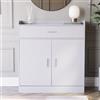 Vida Designs Dalby Scarpiera Moderna con 2 Ante e 1 Cassetto, per Corridoio, Porta Scarpe, Credenza in Legno, Bianco, 2 Door 1 Drawer