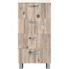 MABEL Mobile Cucina Node 4 Cassetti Mobiletto Bagno Salvaspazio in Legno Nobilitato Mobile Soggiorno Moderno Finitura Legno Facile da Montare - Mobile Ufficio L 40cm x P 50cm x H 83,5cm