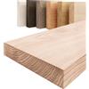 LAMO Manufaktur Mensola legno massello senza fori | Mensola 70 cm per soggiorno, cucina, ufficio | Colore: grezzo, Bordo: diritto | Legno massello, design moderno, effetto sospeso, venature decorative