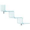 Stilprojectstore - Mensola vetro Curvato trasparente 85 x20,5 h 11 cm Made in Italy - Step