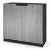 Vladon Madia Logan, mobile a 2 ante, nero opaco/avola-antracite (82 x 78 x 37 cm)