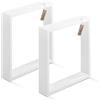 LAMO Manufaktur Gambe per tavolino da caffè Simple Medium, profilo 60x30 mm, 40x43 cm (LxA), bianco, 2 pz, LTS-01-D-BB-9016