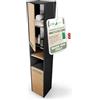 CDF Armadio da Bagno Alto largh. 30 cm Colonna Bagno Mobiletto Portaoggetti Stretto Ripiani e Scomparti per Piccoli Spazi, Cosmetici Moderno Mobile Salvaspazio Rovere Artisan/Antracite 30x30x170 cm