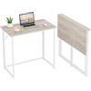Dripex Scrivania Pieghevole, Scrivania per Casa e Ufficio, Tavolo da Studio Porta PC Stabile e Salvaspazio, 80 x 46 x 74 cm(Rovere)