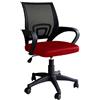 Piushopping Sedia per Ufficio, Ergonomica con Schienale Traspirante e Rotelle, Direzionale, Rossa