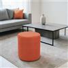 Liberoshopping Pouf Tondo Dante D 40 cm, Sgabello Poggiapiedi Imbottito in Tessuto Antimacchia Idrorepellente, Design Moderno, 100% Made in Italy (Arancio)