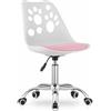 NMK HOME Sedie Ufficio Girevole con Ruote 360 ° - Sedia Scrivania Regolabile in Altezza - Montaggio Semplice e Base Cromata