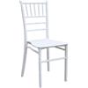 milani home - sedia da giardino impilabile in polipropilene, bianco, stile vintage, per interno ed esterno