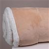 LARA MORADA - Plaid Letto Singolo, Morbidissimo Pile Coral, Misura Singolo 130x160 cm, 460 gsm, Plaid Agnellato, Coperta Pelosa Extra Calda, Ginevra Brown