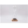 Mascagni 20VO1313 Clessidra Magnetica con Base in faggio-H. 20 cm, Legno, Grigio