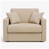 Generico Poltrona Letto Salvaspazio con Materasso 18 cm - Vari Colori e Tessuti (Beige)