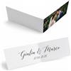PRINTSERVIS 100 Bigliettini Bomboniera Personalizzati Fronte e Retro - Stampa Inclusa su Cartoncino Premium 300g - Carica Immagine e Frase - Confetti Matrimonio, Comunione, Battesimo, Laurea, Nascita- 95x25mm