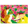 XCPORA Walasse Ting Poster《Gatti con Fiori》Arte della Parete su Tela Walasse Ting Stampe Walasse Ting Pittura per La Decorazione Domestica della Parete Immagine 50x70cmx1 Senza Cornice