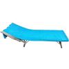 Seamar Telo Lettino Tinta Unita in Spugna 100% Cotone con 3 Tasche Posteriori 70x205cm (Azzurro)