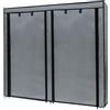 INTIRILIFE Armadio pieghevole 116,5 x 30 x 114 cm, con chiusura lampo, in tessuto, credenza con 12 ripiani, da campeggio