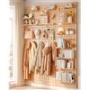 Zfmnoyev Pannello Forato Modulare, Pannelli Forati Da Parete In Legno, Portautensili Multifunzionale Perforato Spesso 1,6 Cm, Per Camera Da Letto, Studio, Ufficio, Bagno(60x80 cm)