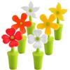 Veemoon Tappi per Bottiglie di Vino e Whisky in Silicone, Set 6 Pezzi Design Floreale, Sigillanti Decorativi per Bottiglie Aperte, per Serate e Ristoranti Stili multipli