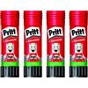 Pritt - Colla stick trasparente, lavabile, rimovibile senza solventi (4 pezzi, 43 g)