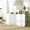DecHome - Madia Soggiorno Moderna 2 Ante e Ripiani Regolabili 140x75h Colore Bianco