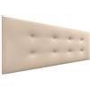 DHOME Testata in Similpelle o Tessuto AQUALINE Pro con 2 file di bottoni Testata imbottita Letto di lusso (Similpelle Beige, 150x50cm (Letti 150/160))