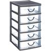 5 five simply smart 5five - torre di stoccaggio in plastica a 5 cassetti