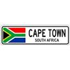 TNND New Cape Town Sud Africa Street Sign Bandiera Sud Africa City Country Road Sign 4x16 Pollici