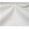 Russo Tessuti Tessuto Piquet Cotone Trapuntato Corredino Baby Cucito Creativo Bianco 50x140cm