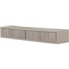 MODULARREDO | DOMINO Mensola da Muro con Cassetto, Comodino Sospeso, Mensola da Parete, 88.2x13.4 p20 cm, Marrone e Rovere Moka - Made in Italy