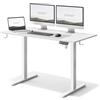 SENSE7 Scrivania Elettrica Regolabile in Altezza NOJO, Standing Desk 120x60, Tavolo PC con Memoria, Scrivania con Vassoio per Cavi, Tavolo da Gaming con Gancio, Regolazione Silenziosa, White