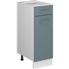 Vicco Mobiletto base per cucina R-Line, Grigio-blu, 30 cm senza piano di lavoro, per la libera combinazione all'interno di sistemi cucina modulari