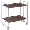 DON HIERRO Carrello da cucina pieghevole grigio con ruote BAUHAUS 2 ripiani
