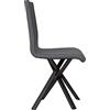 Itamoby Sedia Aury gambe Antracite cuscino Grigio 11 (tipo Volantis)