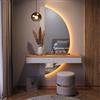 Vicco Tavolo da toeletta Melisa, Bianco, 120 cm con illuminazione a LED, Altezza regolabile, perfetta per adattarsi alle esigenze individuali